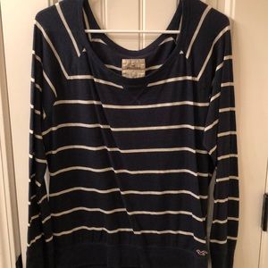 Navy blue striped top